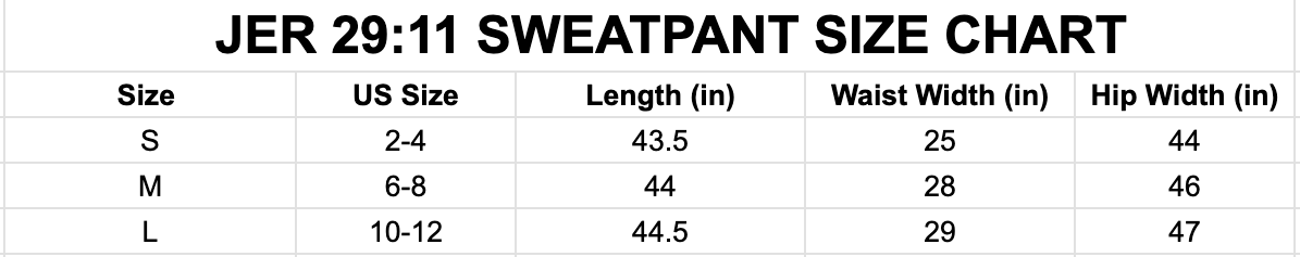 JER 29:11 SWEATPANT SET - PRE ORDER